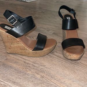 Steve Madden wedged strappy heels